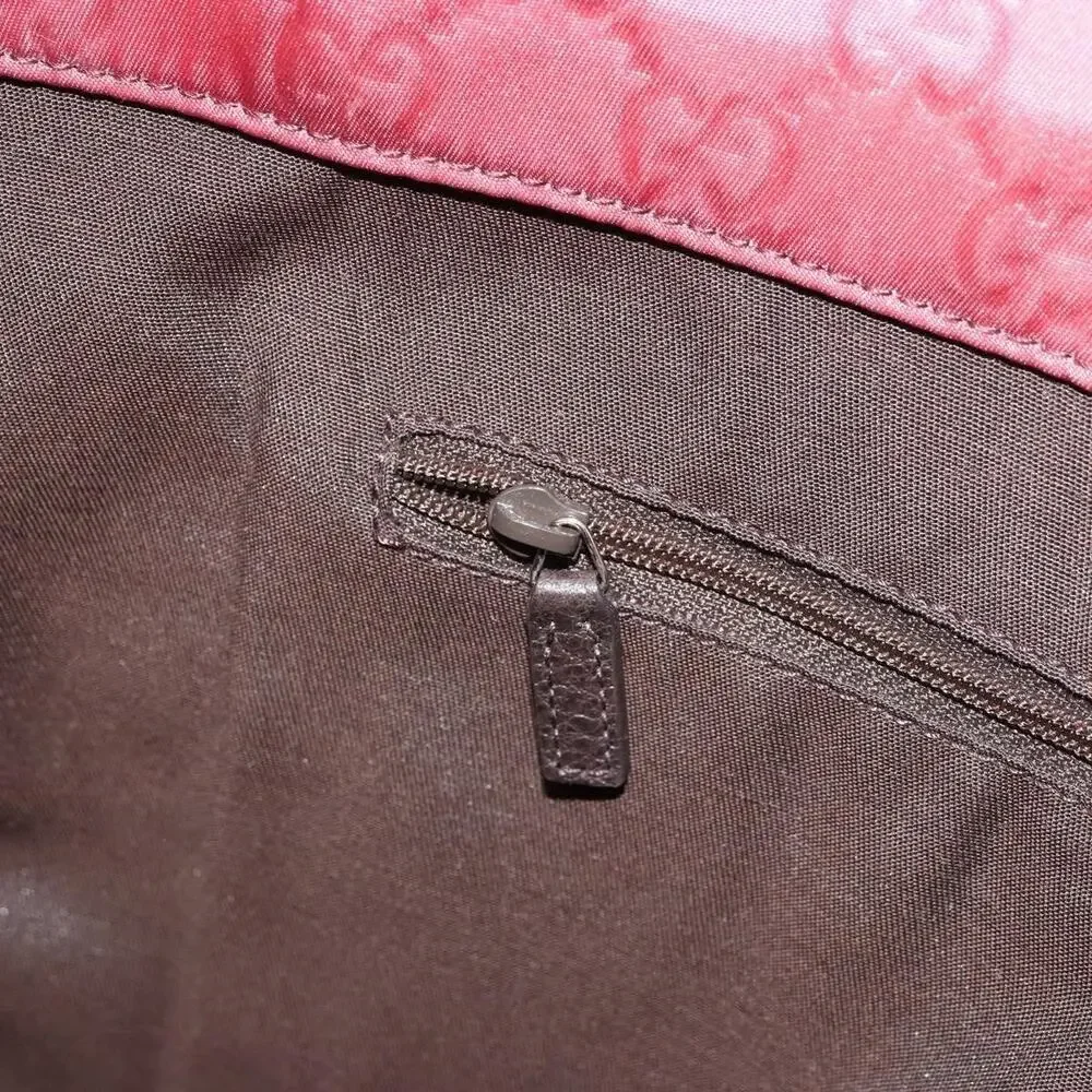 Gucci GG Canvas Tote Bag Nylon Pink